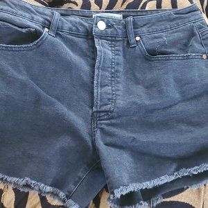 Black Denim Cutoff Shorts